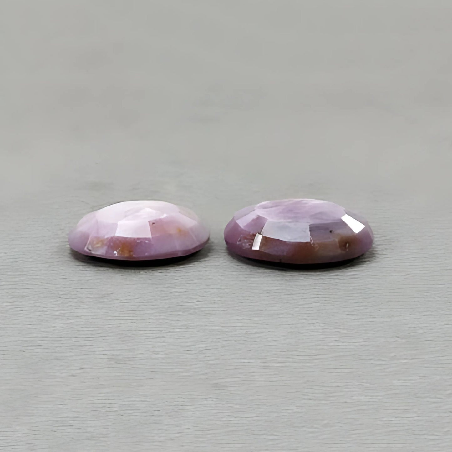 18.45cts Natural Untreated Raspberry Sapphire Gemstone Faceted Cut Oval Shape 2pcs