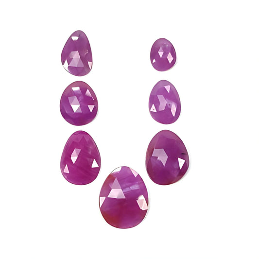 ruby uneven shape rose cut