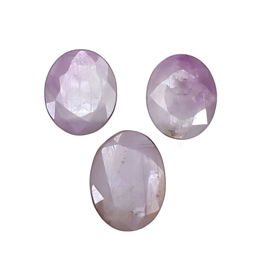 Raspberry Sapphire Oval Shape Faceted Cut