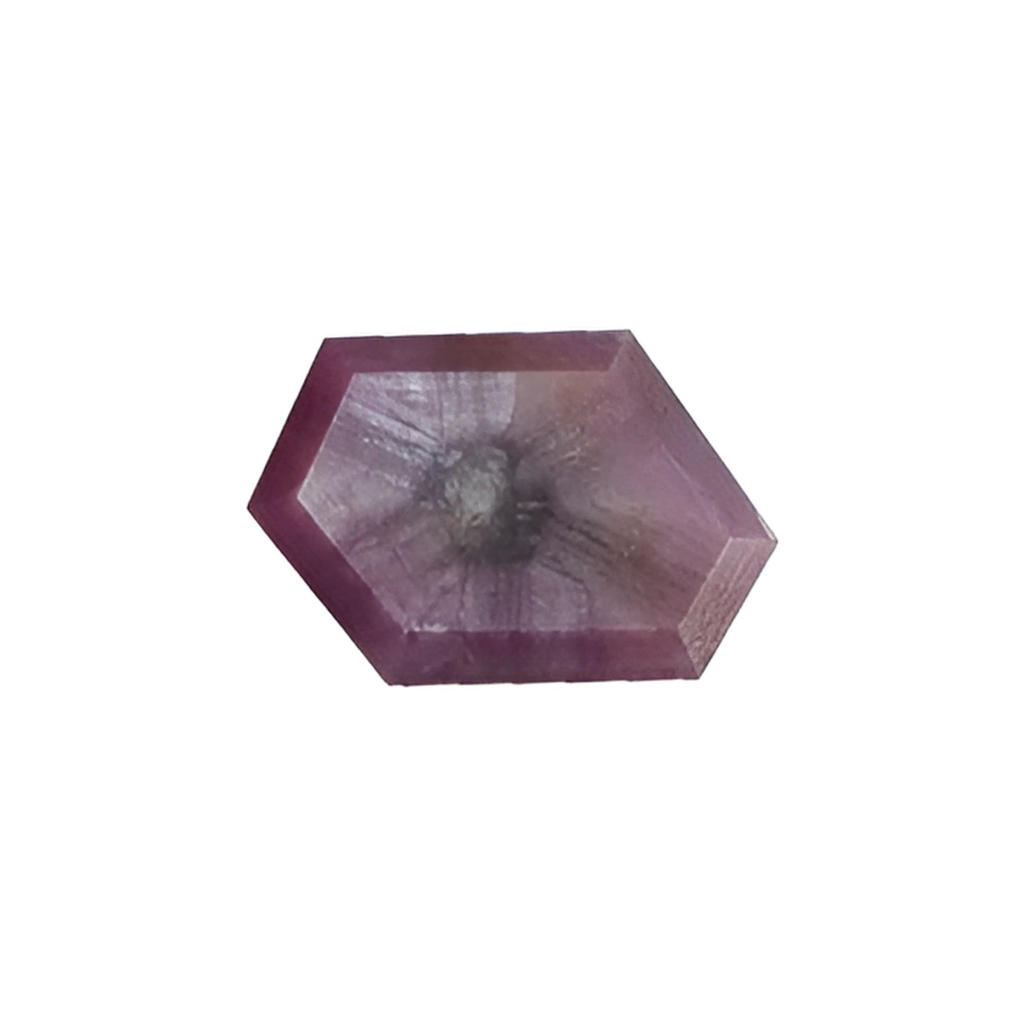 Sapphire Trapiche Hexagon Shape Faceted Cut