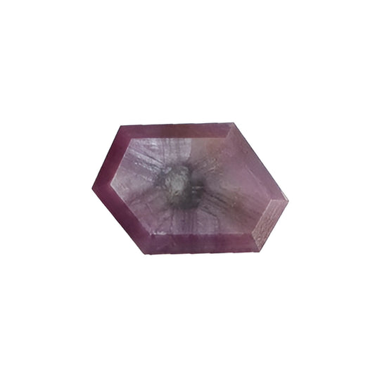 Sapphire Trapiche Hexagon Shape Faceted Cut