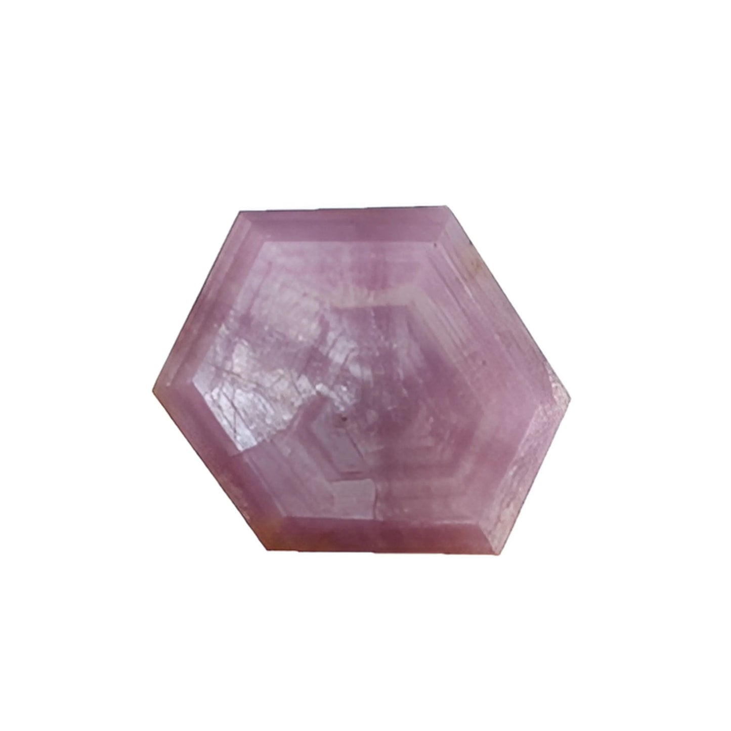 sapphire trapiche hexagon shape faceted cut