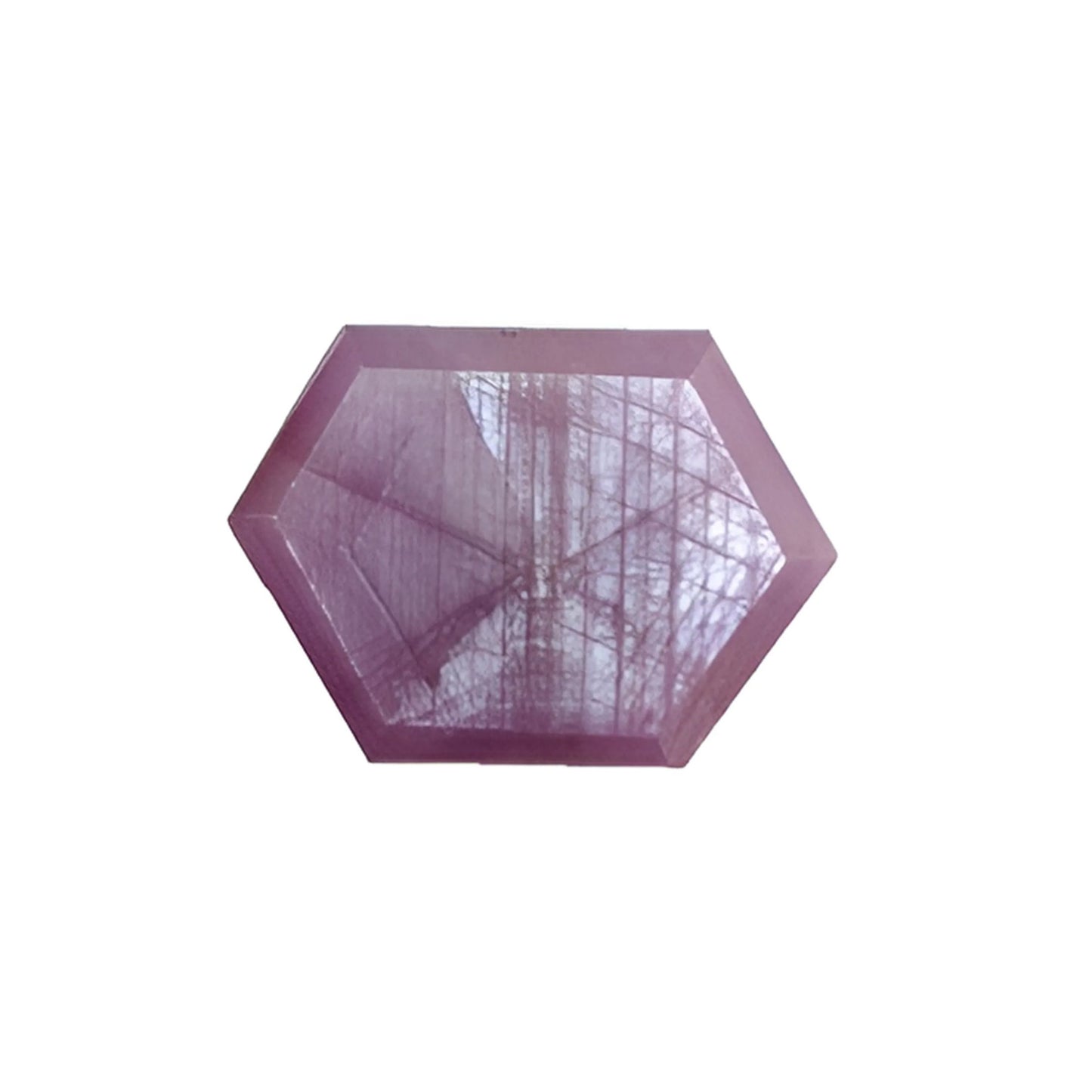 sapphire trapiche hexagon shape faceted cut
