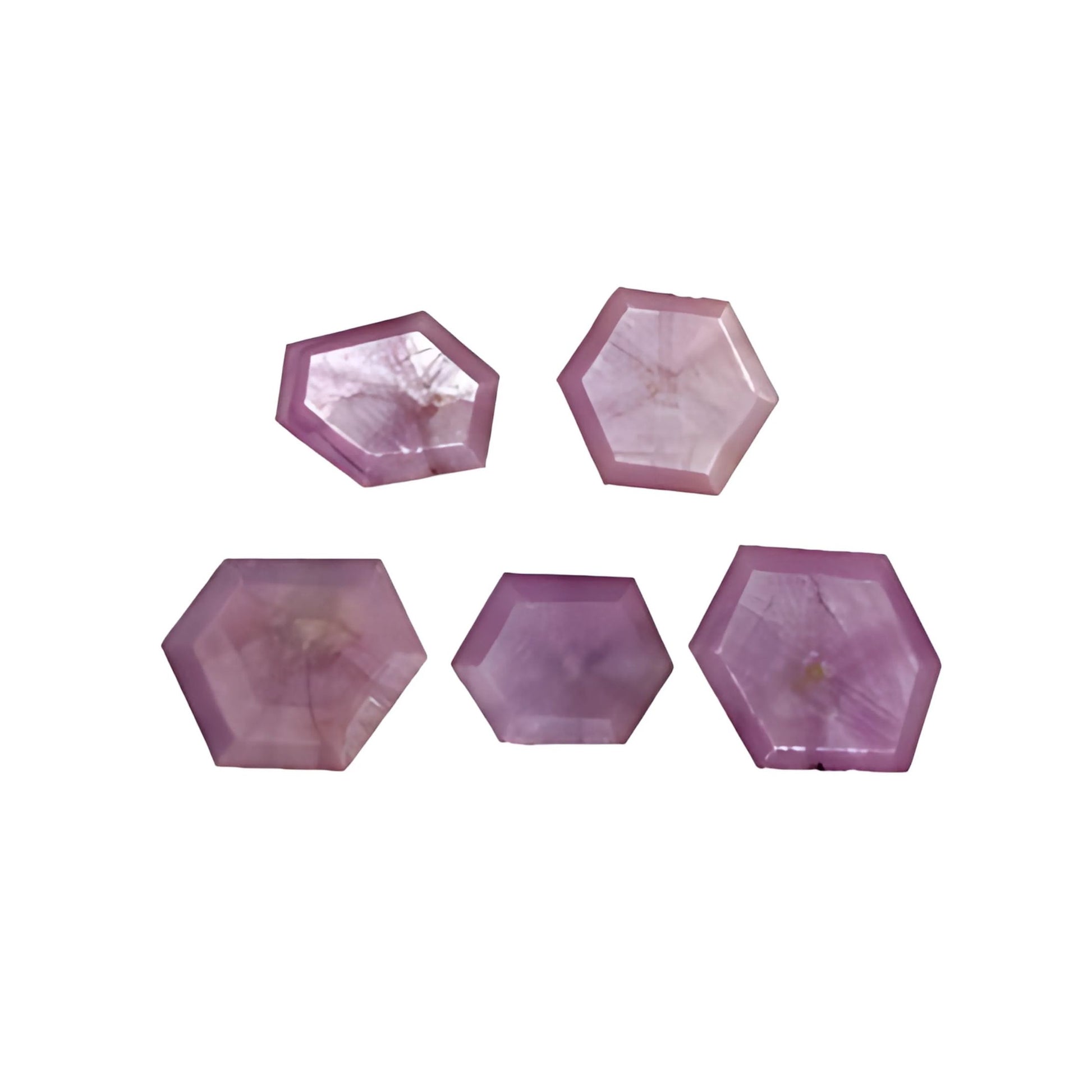 sapphire hexagon shape faceted cut