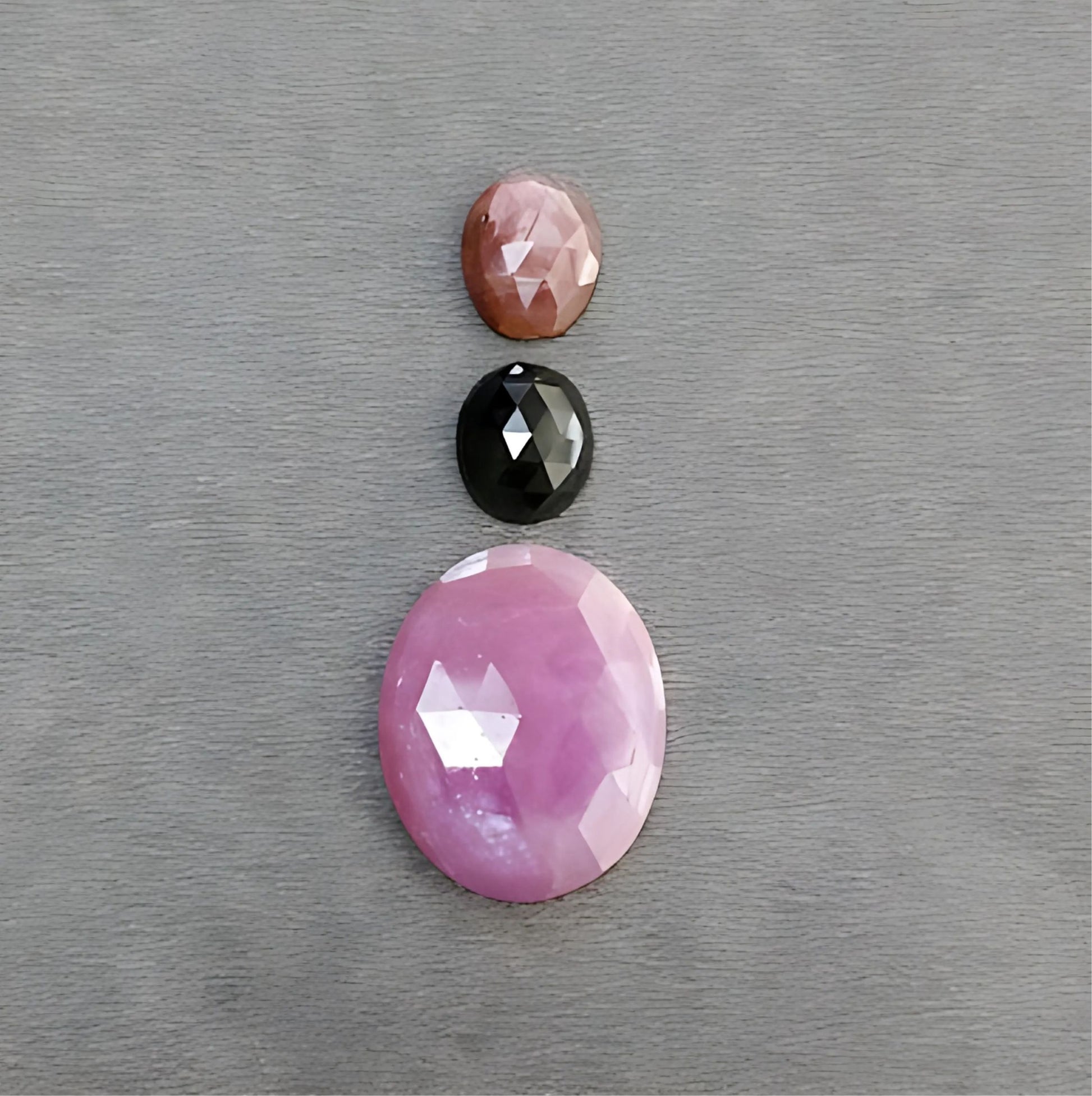 Rosa Saphir-Rosenschliffscheiben