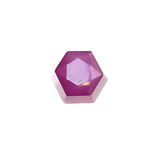 raspberry ruby Hexagon shape faceted cut