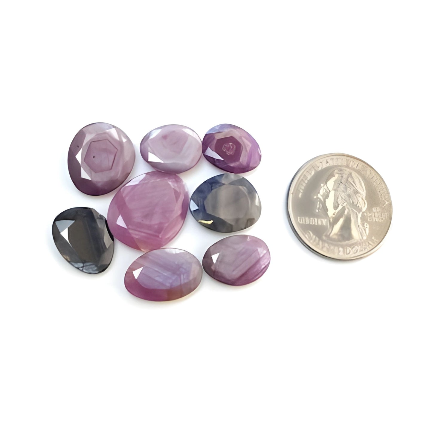 Zafiro rosa facetado