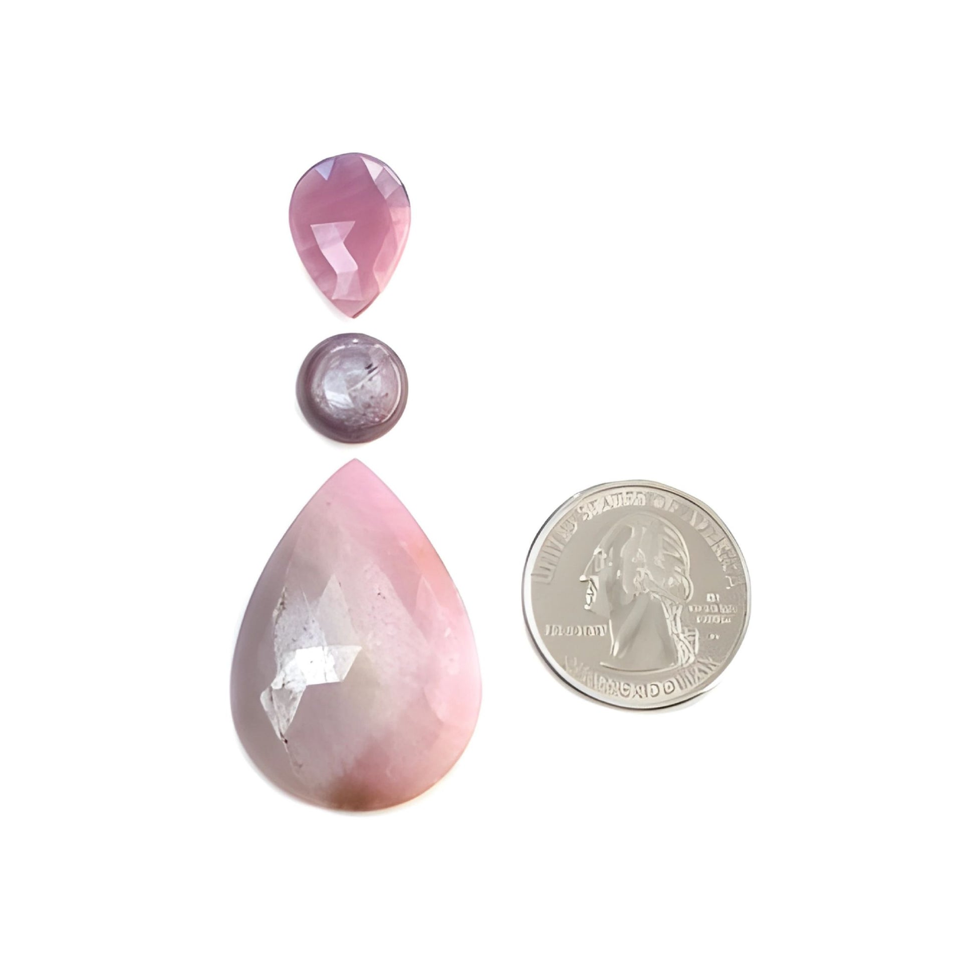 Saphir rose en forme de poire