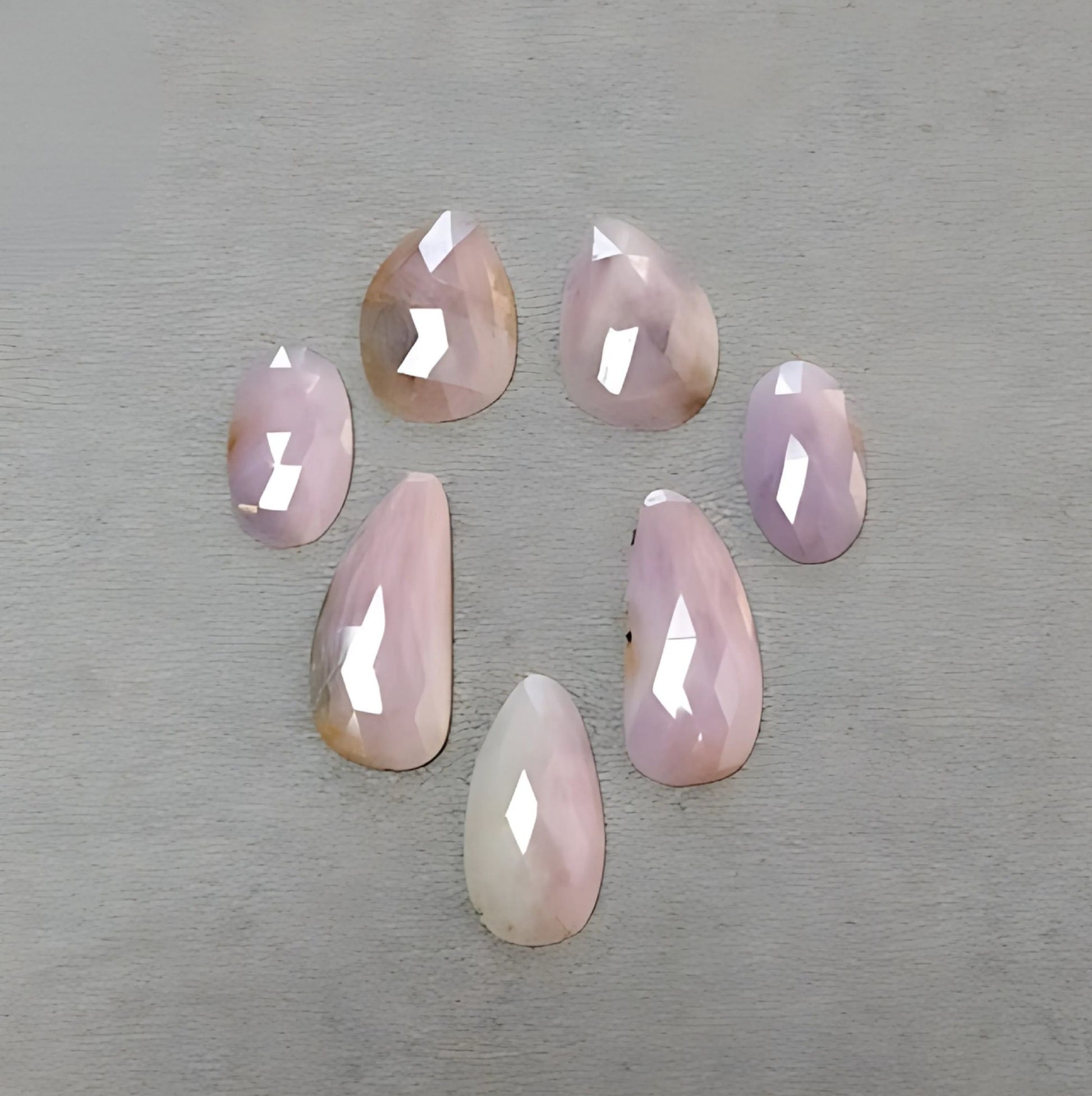 Rosa Saphir-Rosenschliffscheiben