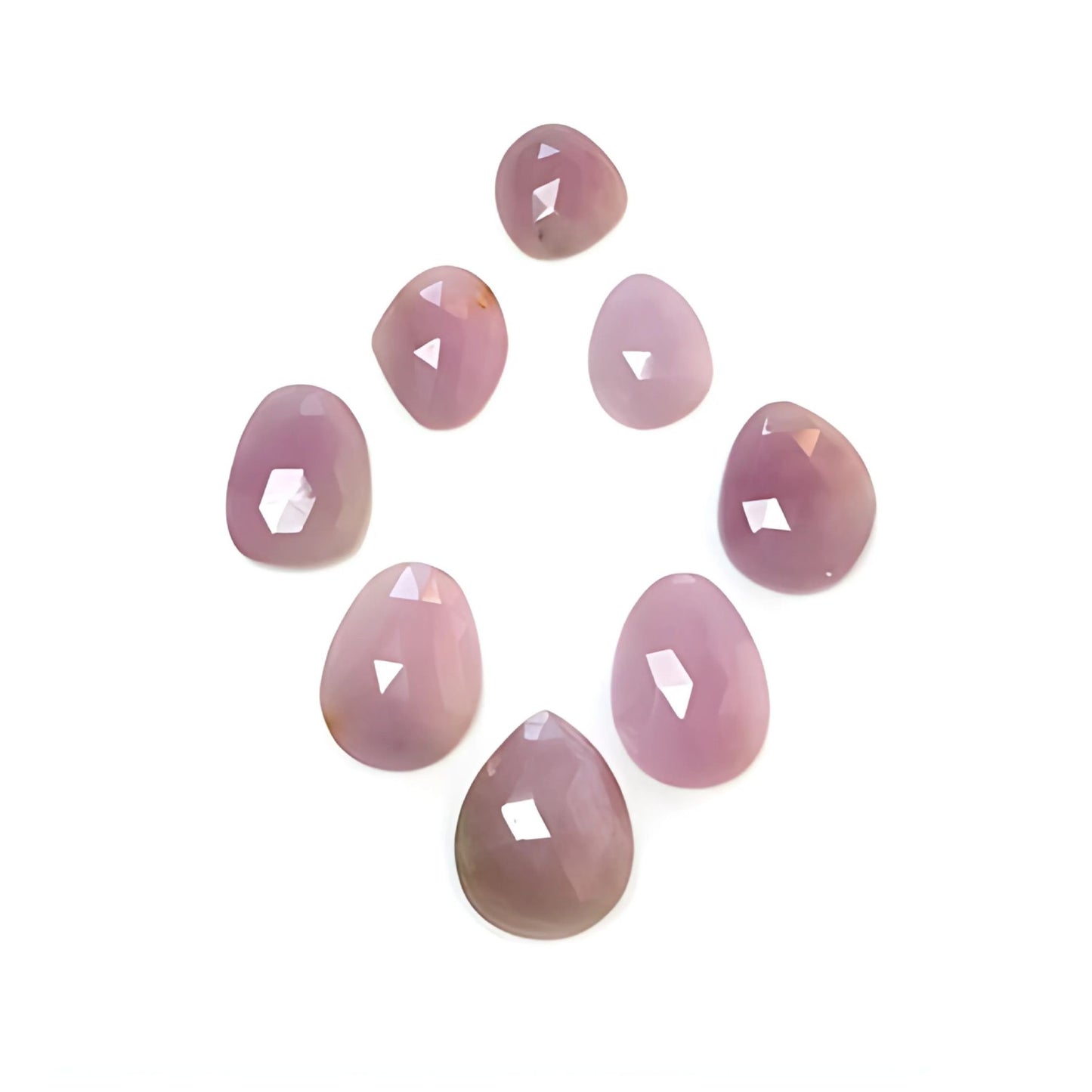 Zaffiro rosa con retro piatto