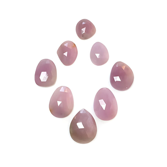 Zaffiro rosa con retro piatto