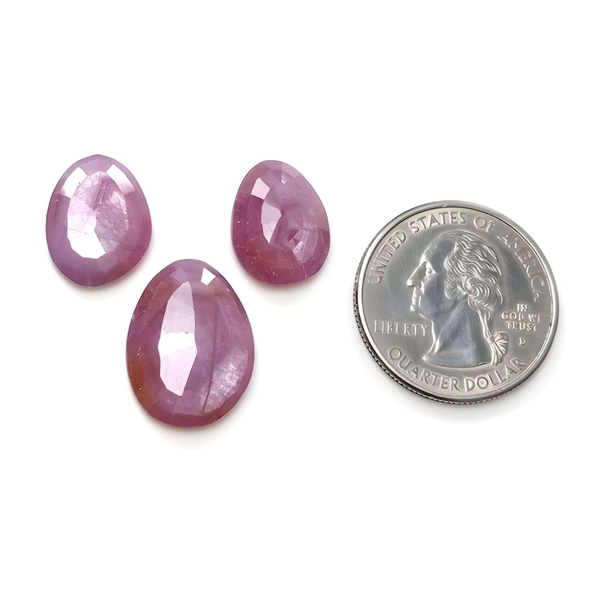 Saphir rose à facettes