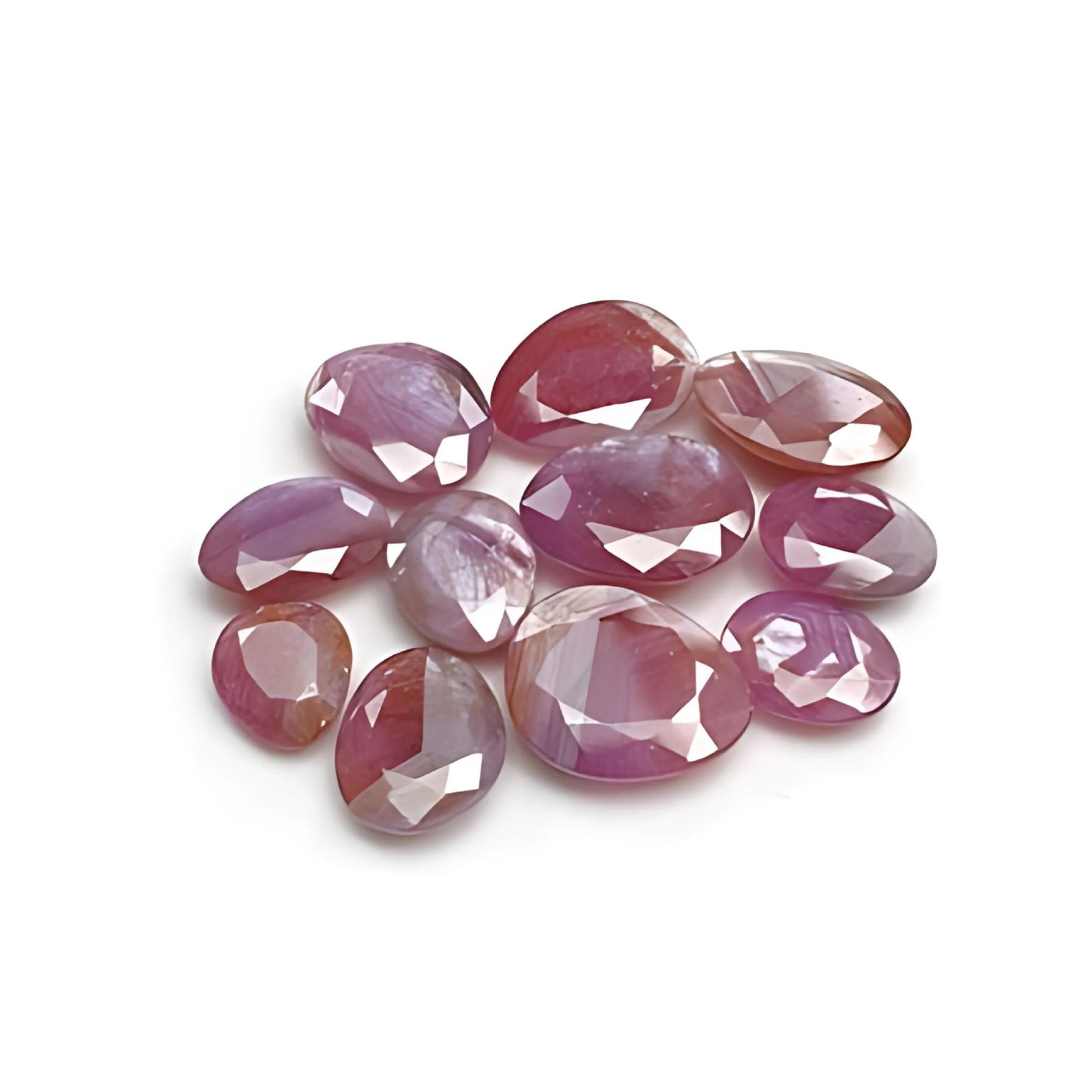 Zafiro rosa facetado