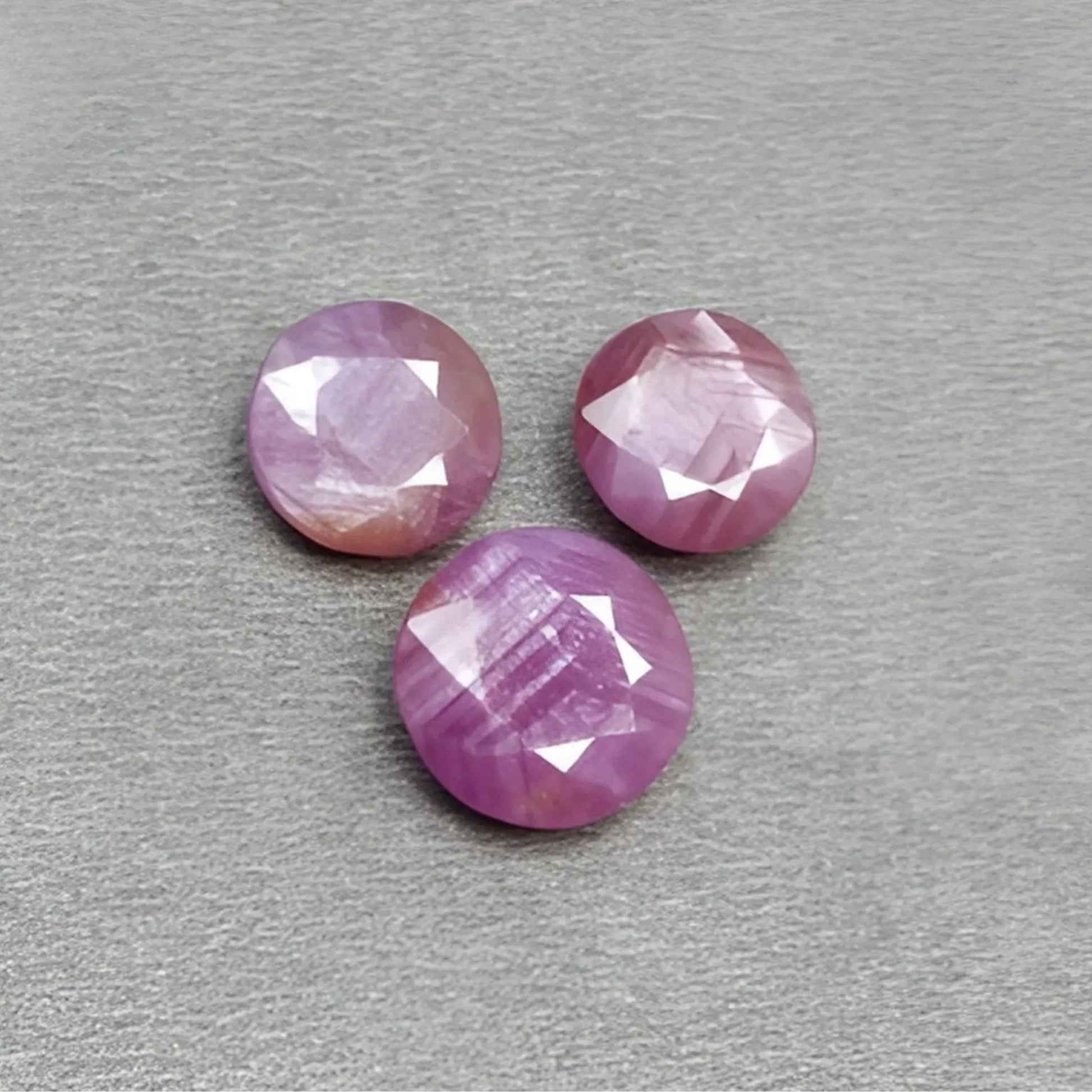 Faceted Pink Sapphire Cut