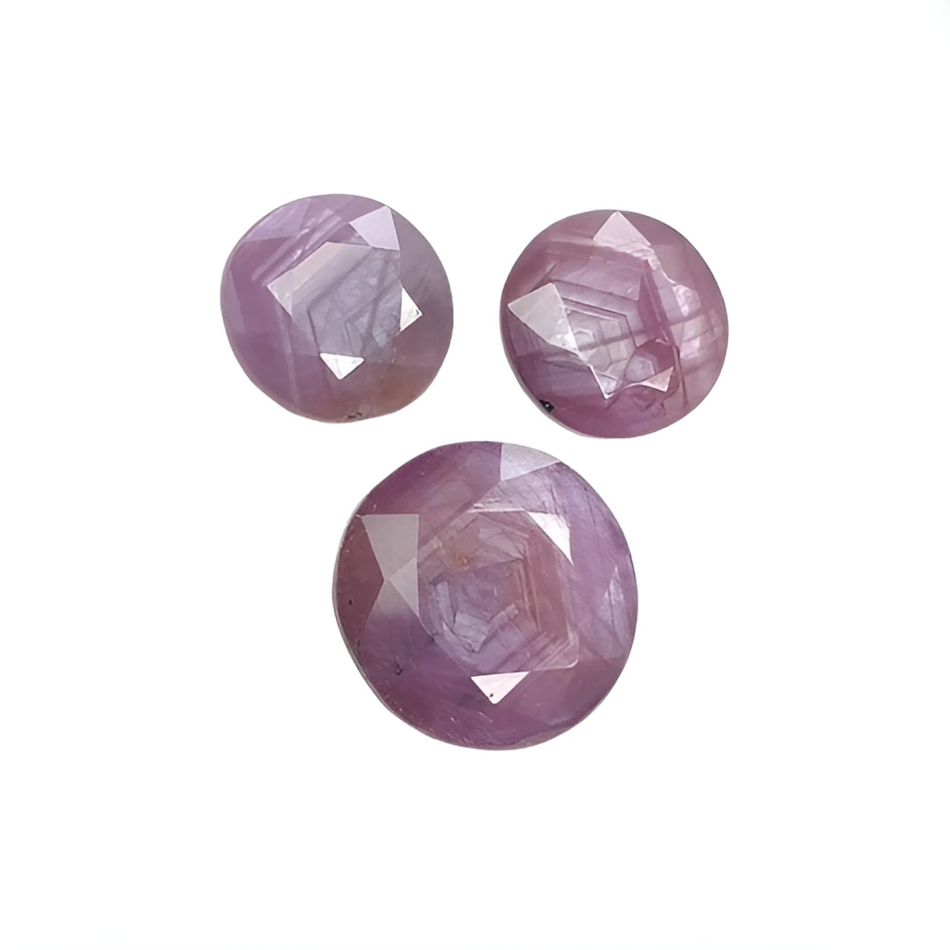 Saphir rose rond taille