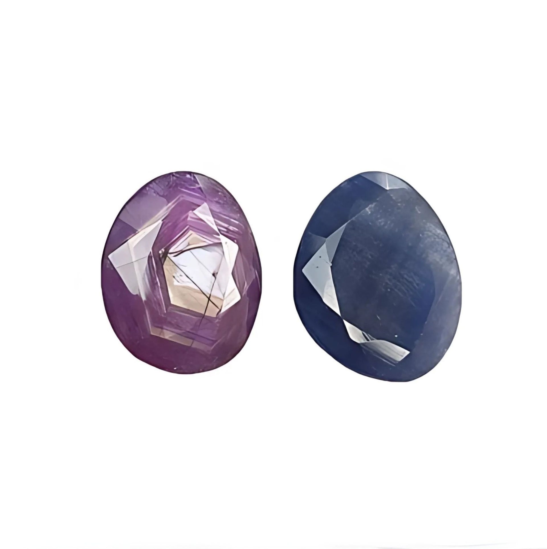 16.10cts Natural Untreated Raspberry Pink, Blue Sapphire Gemstone Fancy Shape Faceted Cut 2pcs