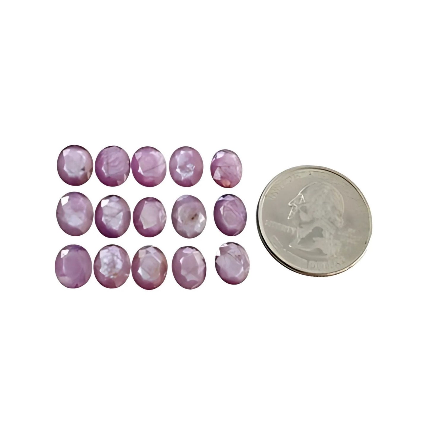 قطع الياقوت الوردي الطبيعي