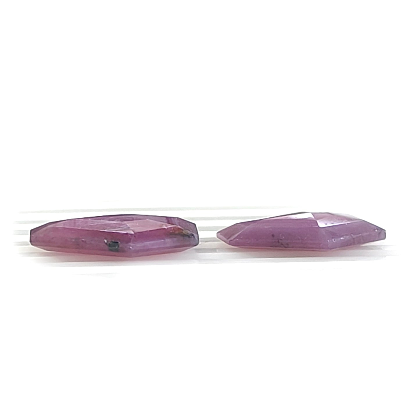 18.65cts Natural Untreated Pink Sapphire Gemstone Faceted Cut Hexagon Shape 2pcs