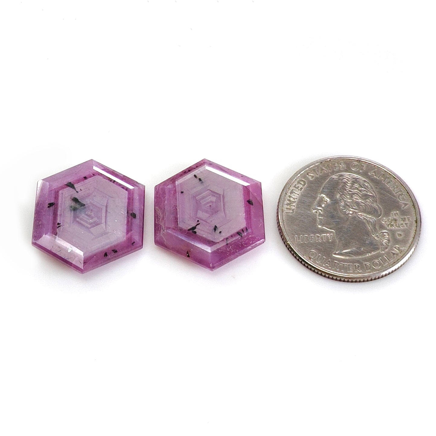 Zafiro rosa para pendientes