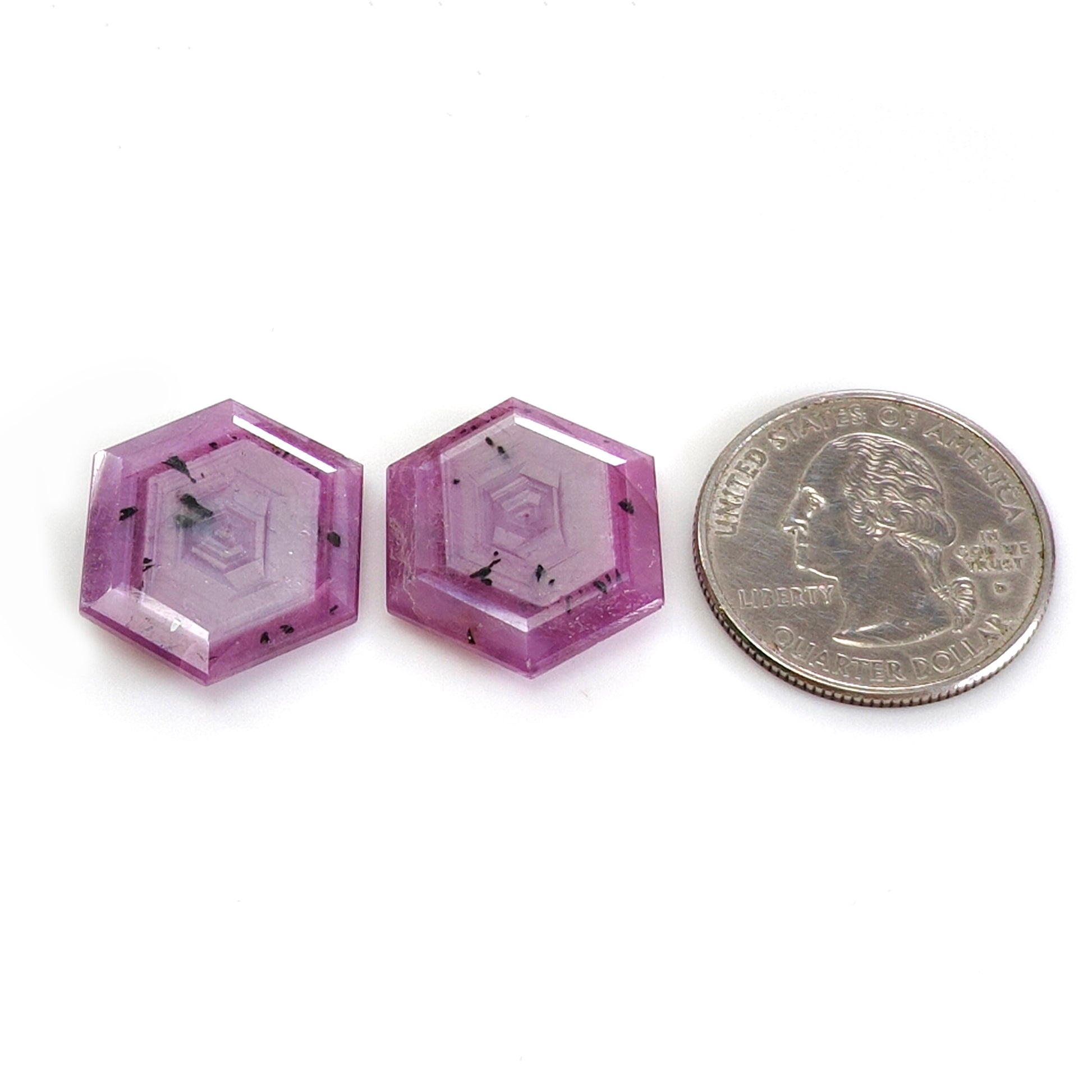 Zafiro rosa para pendientes