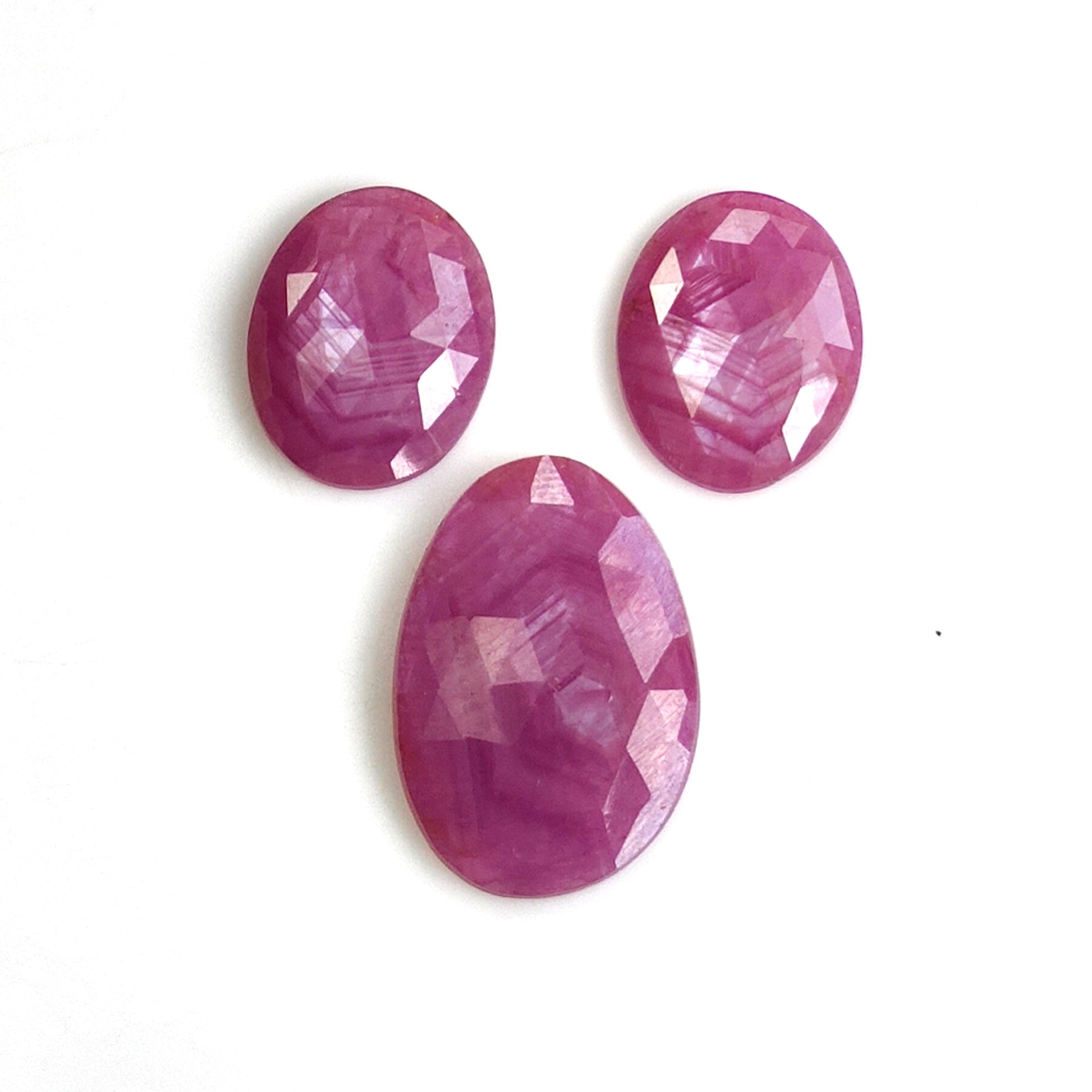 pink sapphire rose cut gemstone