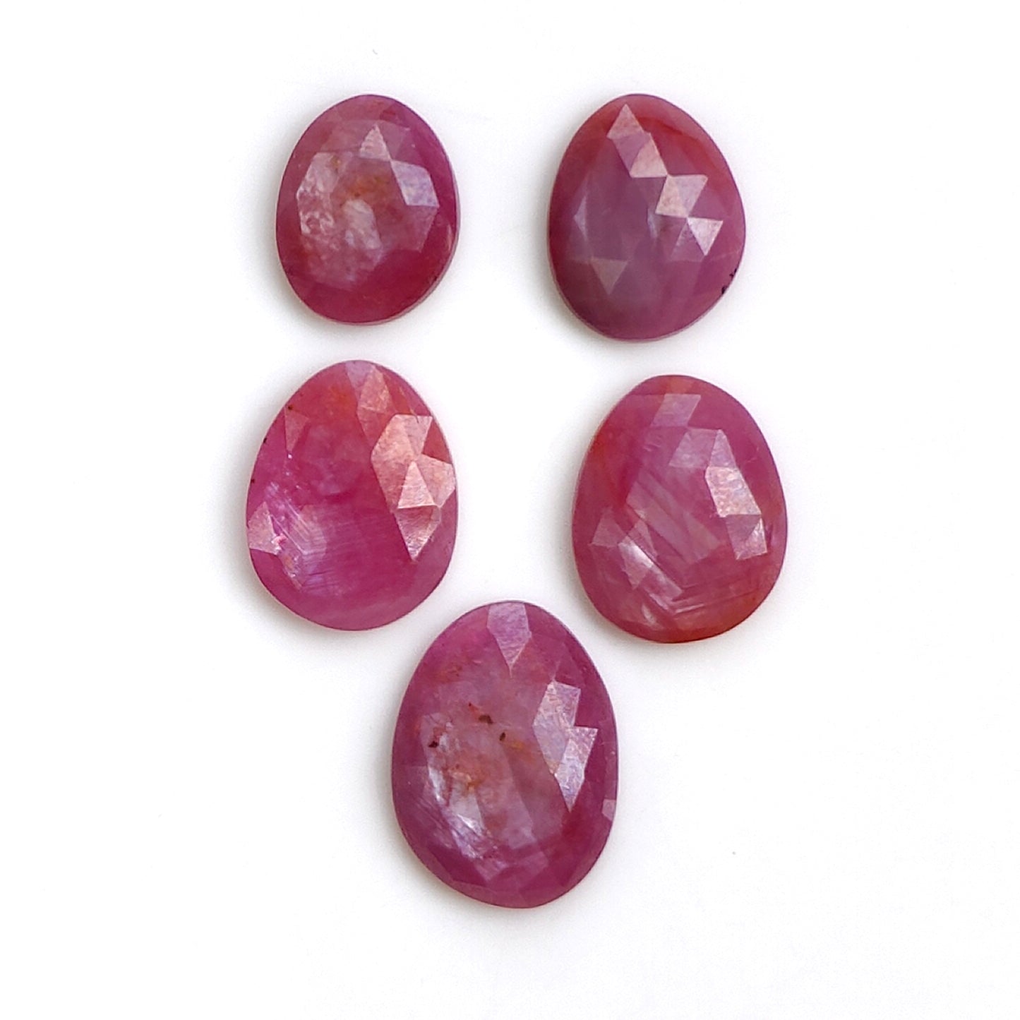 pink sapphire rose cut gemstone