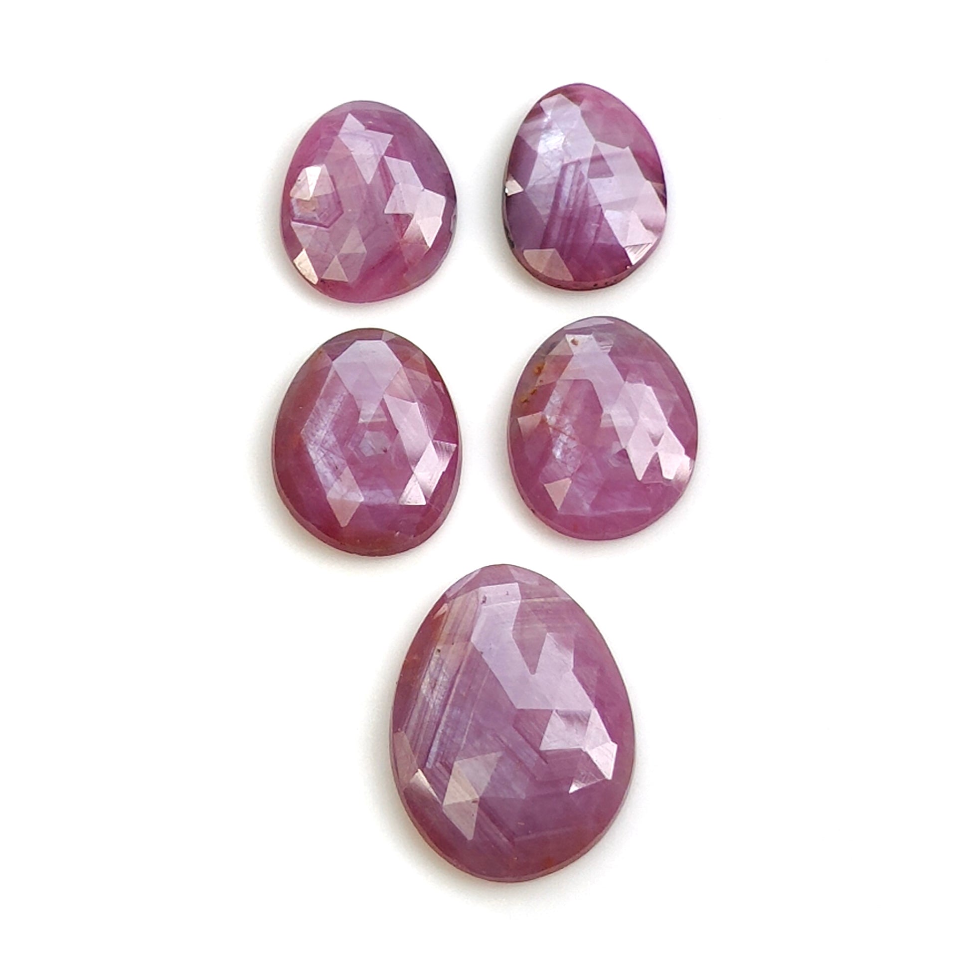 pink sapphire rose cut gemstone