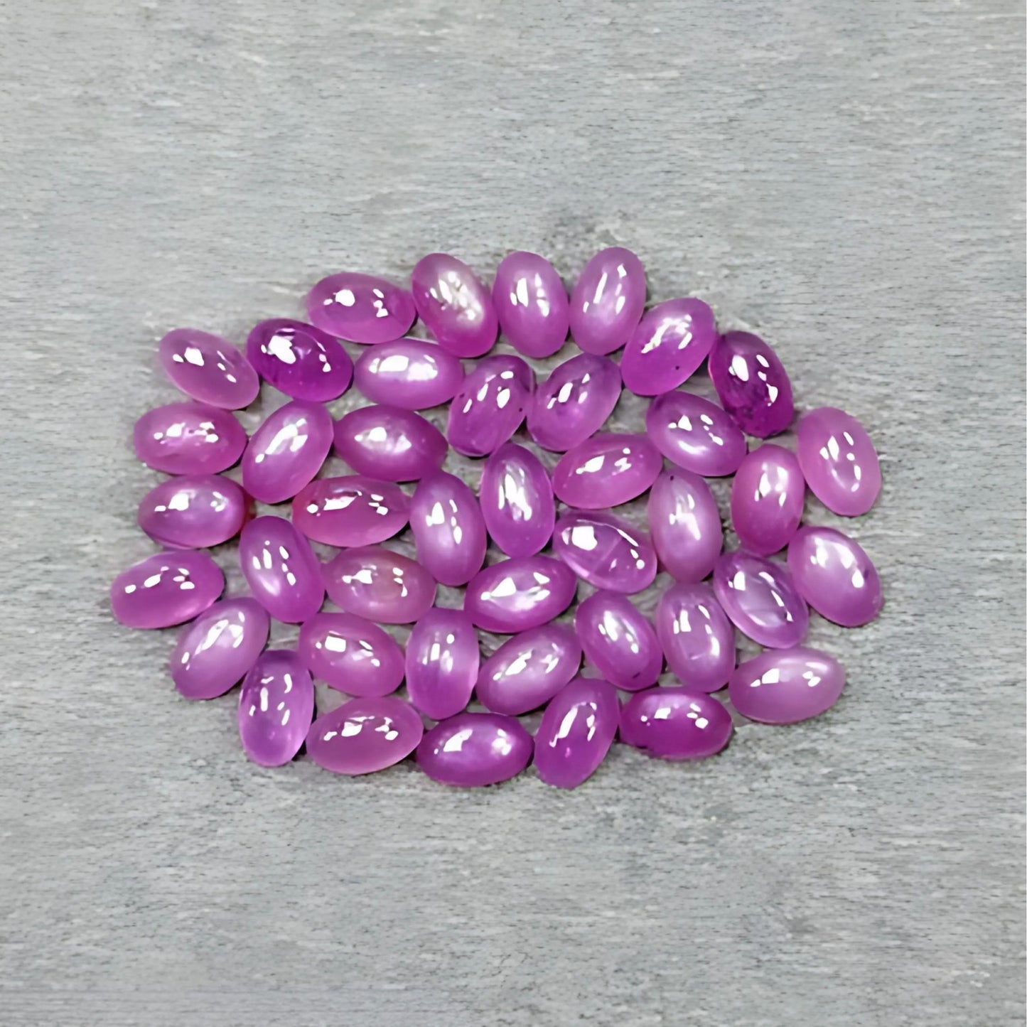 pink sapphire oval shape cabochon