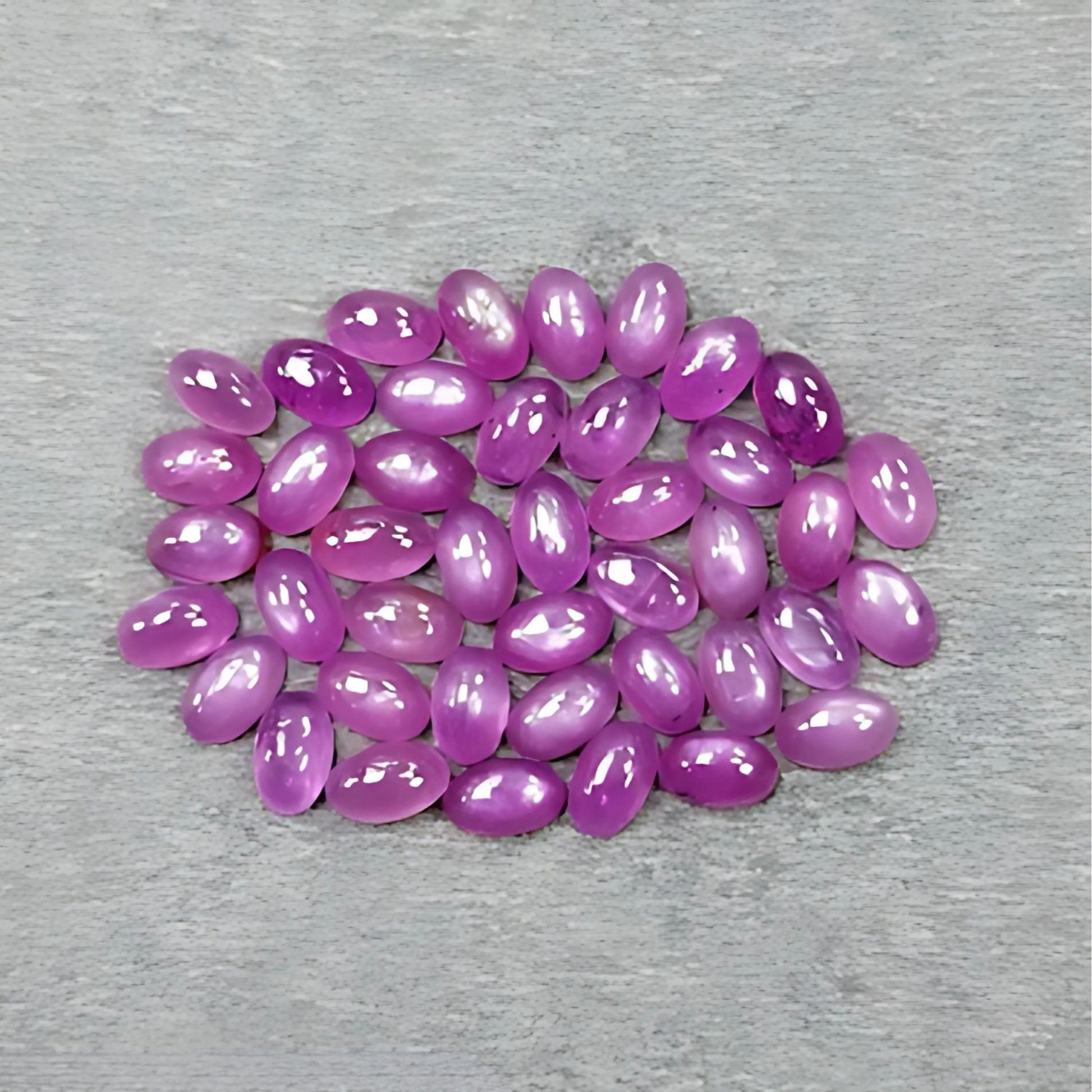 pink sapphire oval shape cabochon