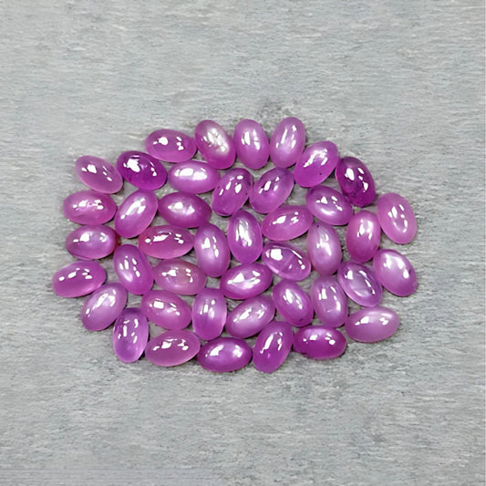 pink sapphire oval shape cabochon