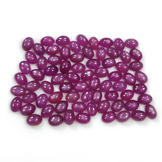 pink sapphire oval shape cabochon