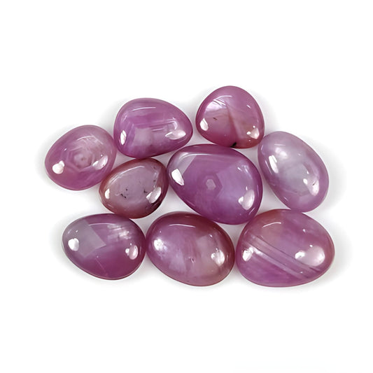 pink sapphire fancy shape cabochon