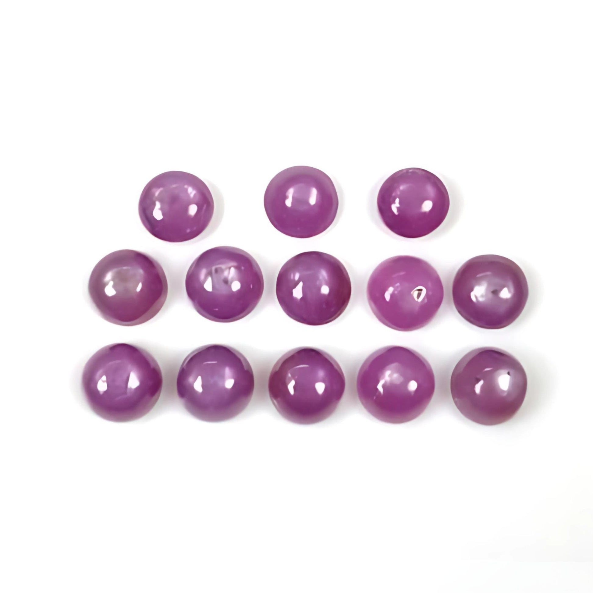 pink sapphire round shape cabochon