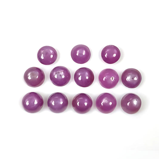pink sapphire round shape cabochon