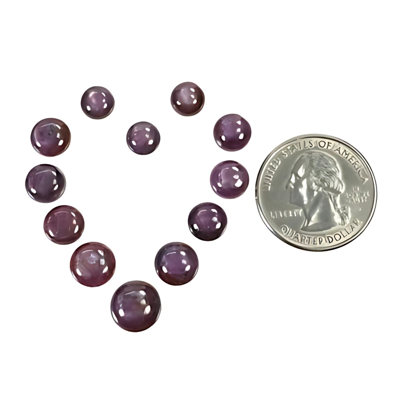 ピンクサファイアのラウンドカボション