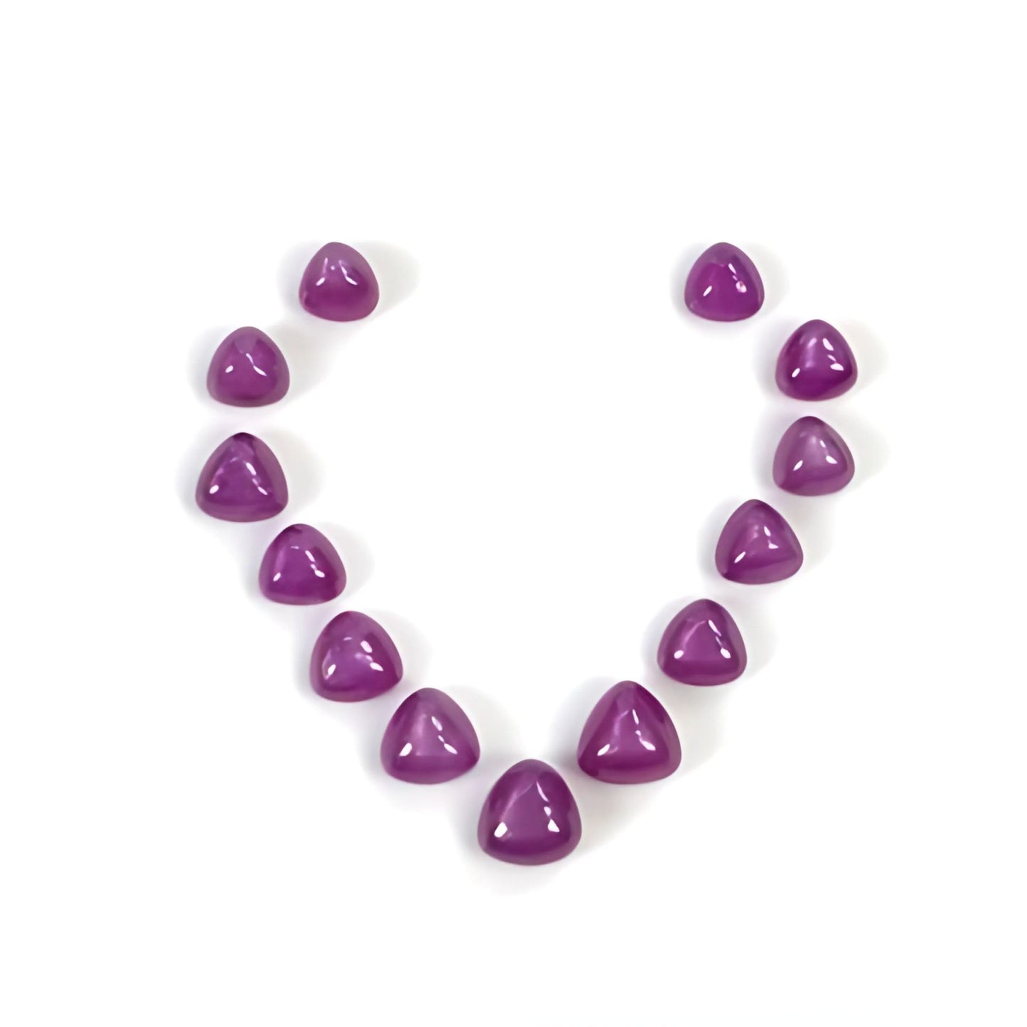 pink sapphire triangle cabochon