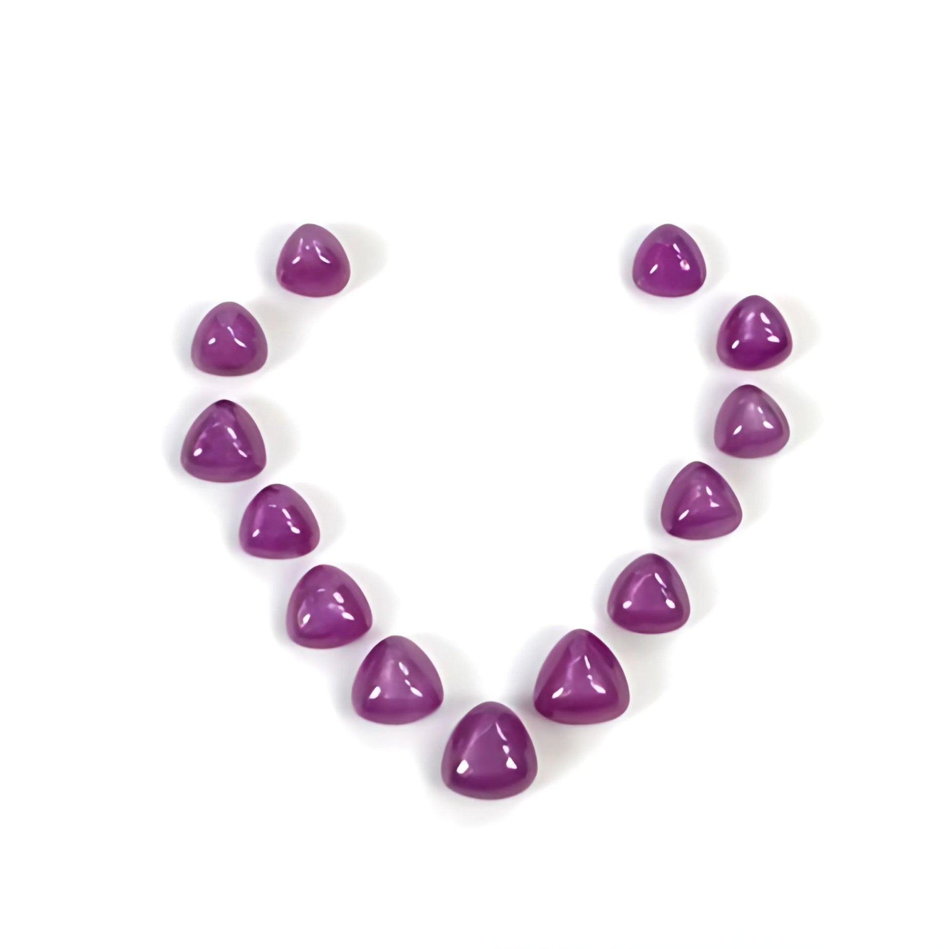 pink sapphire triangle cabochon