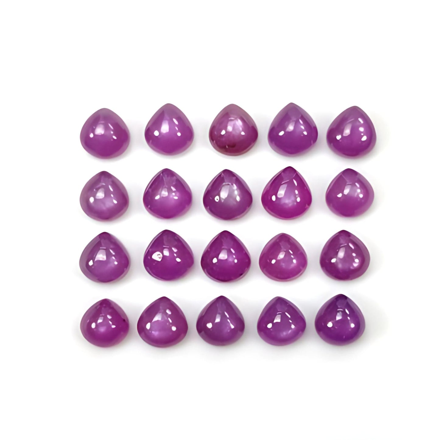 pink sapphire heart shape cabochon