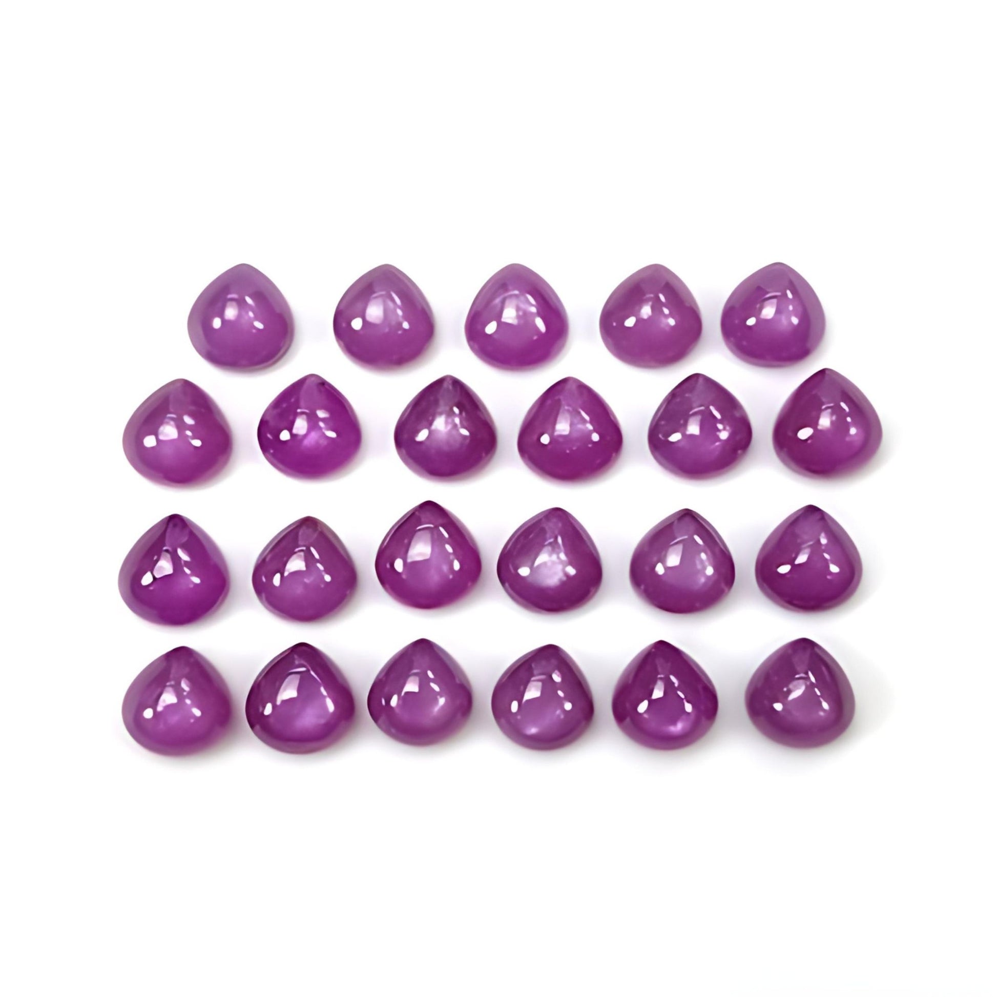 pink sapphire heart shape cabochon