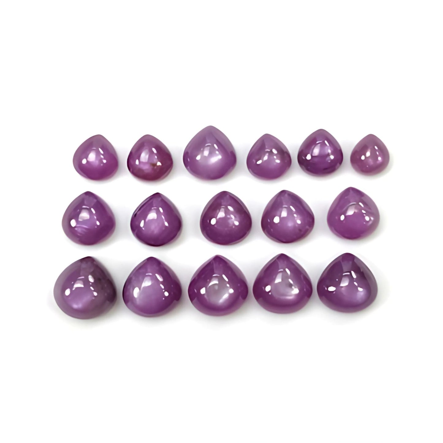 pink sapphire heart shape cabochon