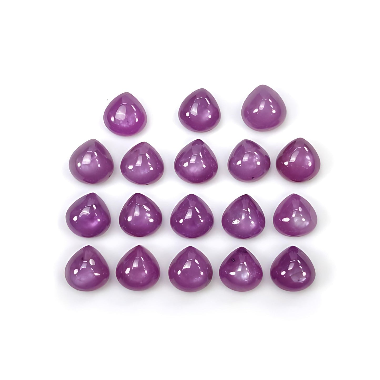 pink sapphire heart shape cabochon