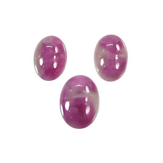 pink sapphire oval Shape cabochon