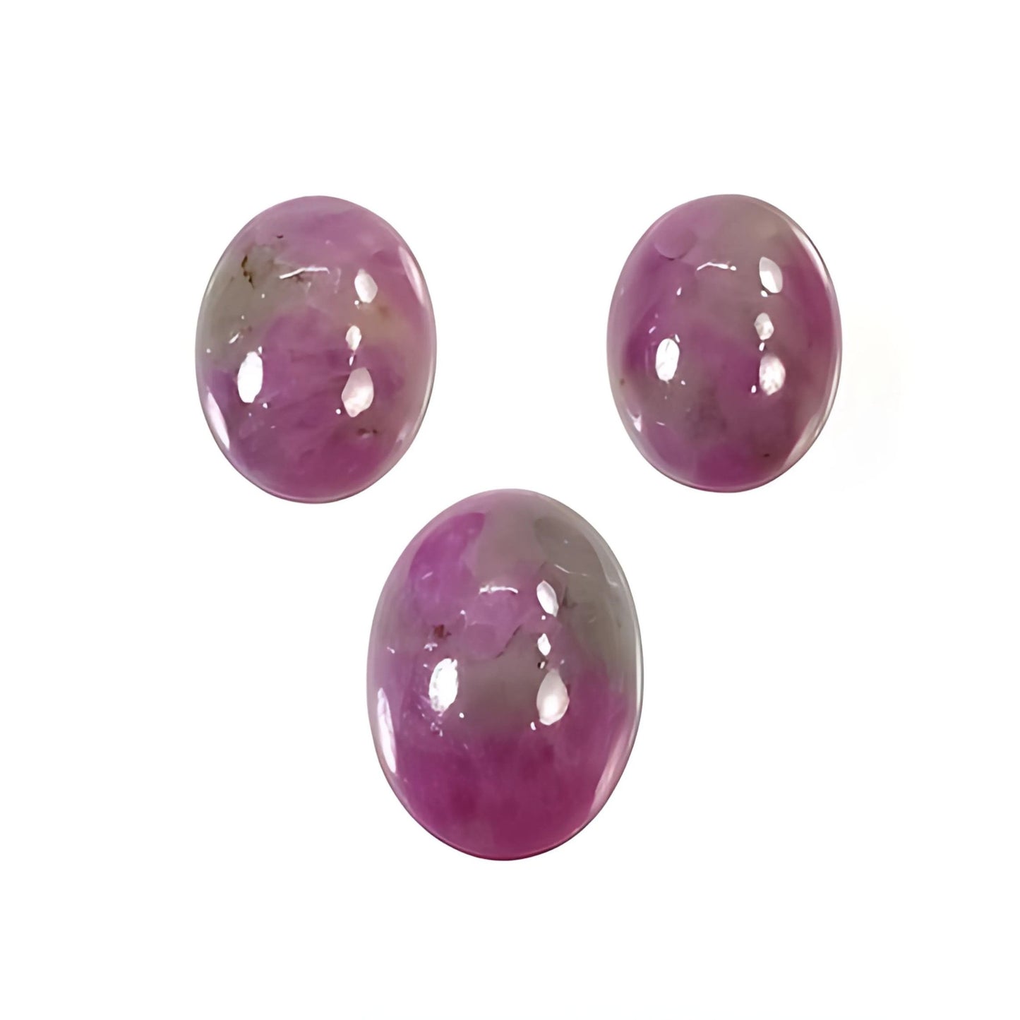 pink sapphire oval Shape cabochon
