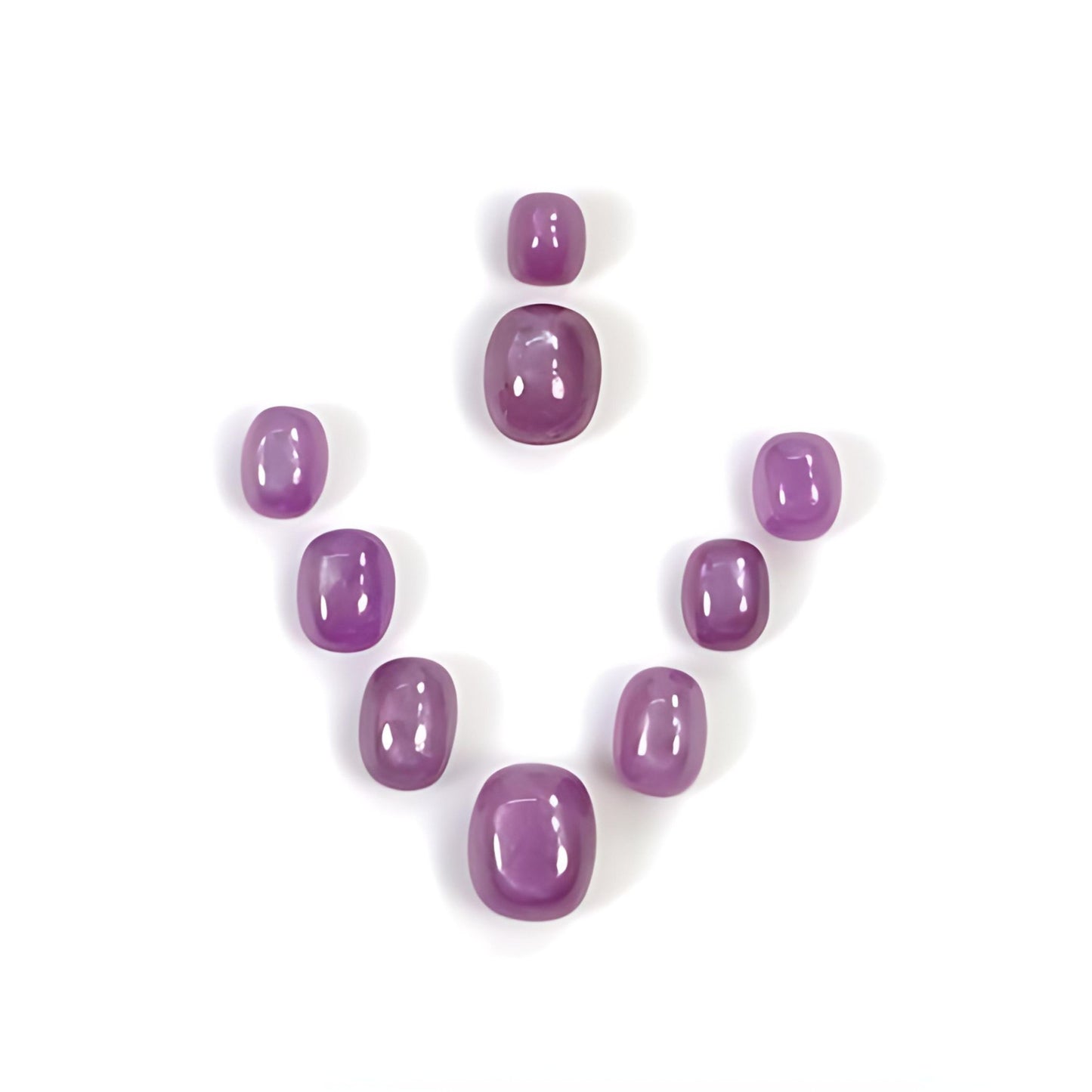 pink sapphire cushion shape cabochon