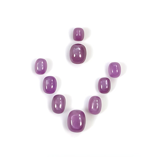 pink sapphire cushion shape cabochon