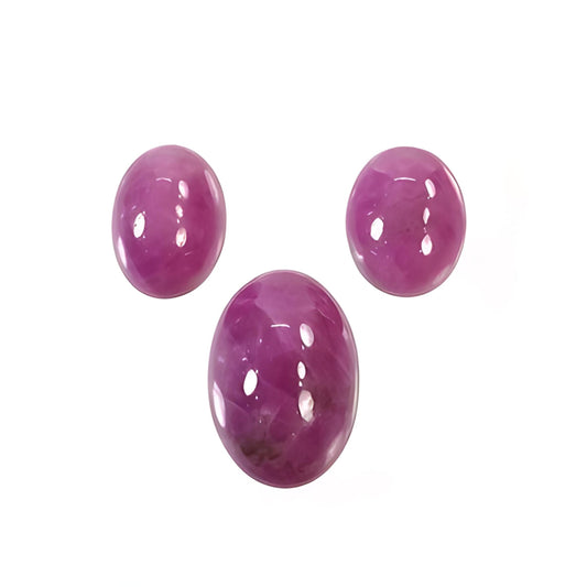 pink sapphire oval shape cabochon