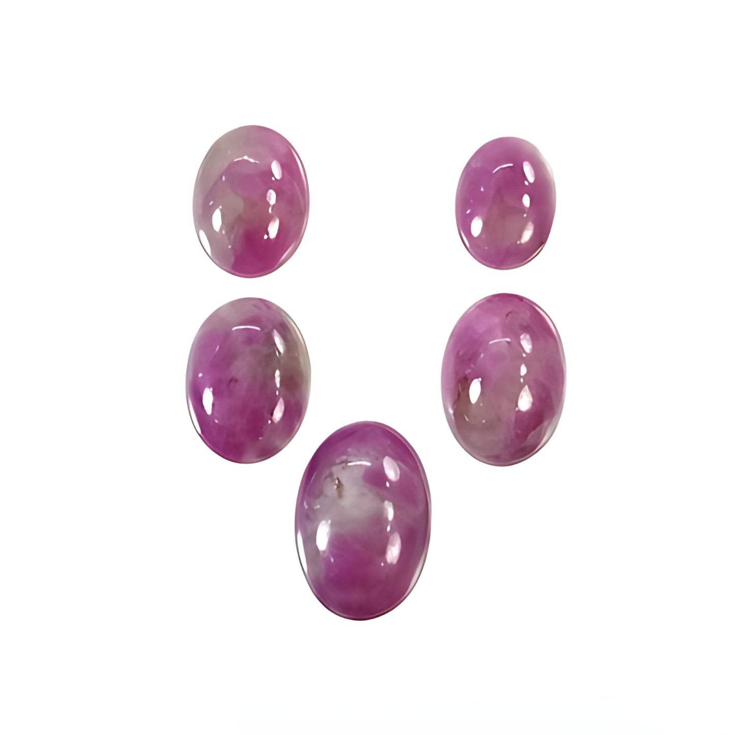 pink sapphire oval shape cabochon