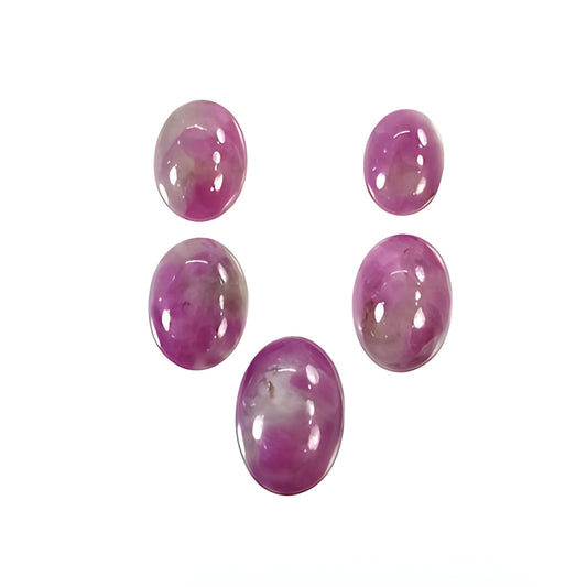 pink sapphire oval shape cabochon