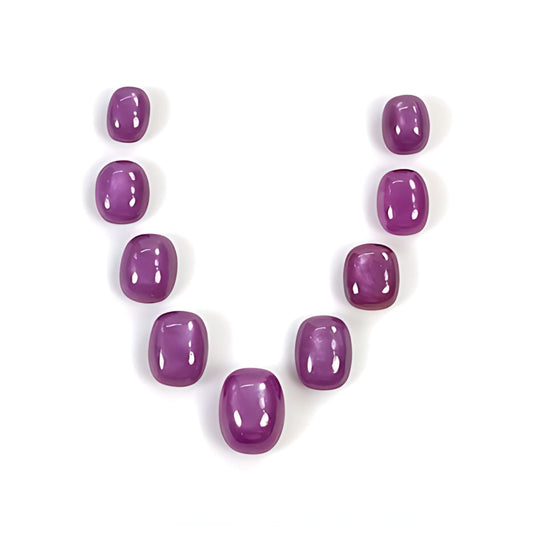 pink sapphire cushion shape cabochon