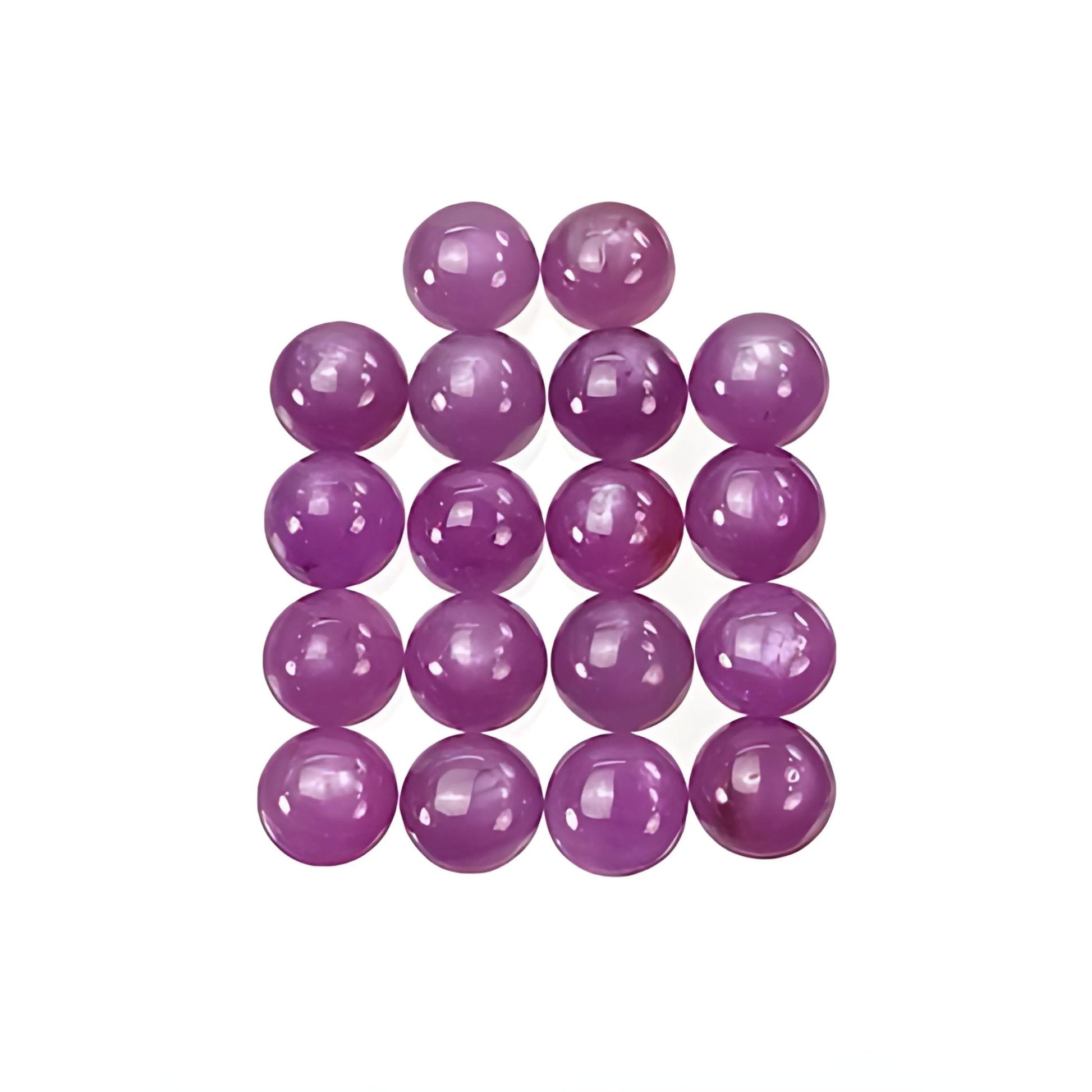 pink sapphire round shape cabochon